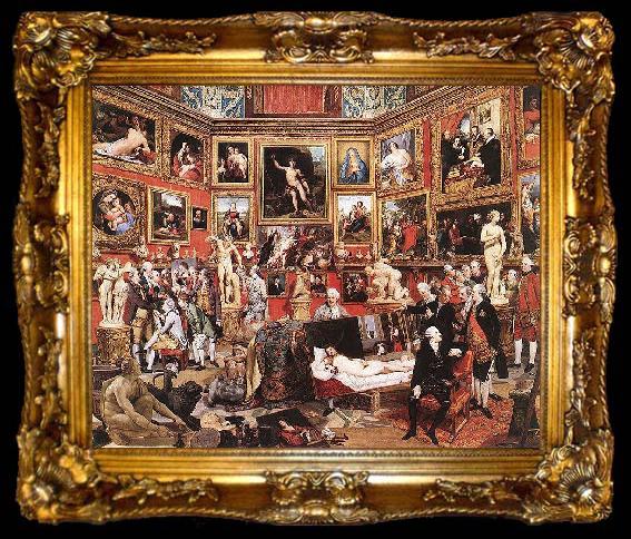 framed  Johann Zoffany The Tribuna of the Uffizi,, ta009-2
